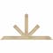 Ekena Millwork Saratoga Rough Sawn Timber Gable Bracket, Douglas Fir, 60"W x 30"H x 4"D x 4"F, 12/12 Pitch GBW060X30X0404SAR00RDF - alternate 1